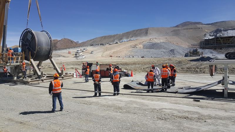 Cuadrilla en zona de empalme